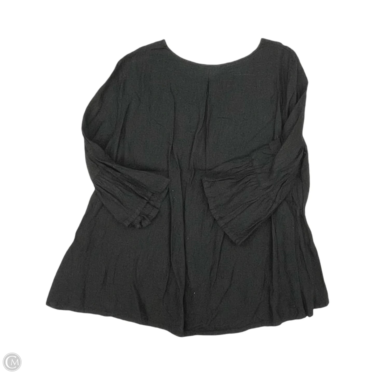 Blouse 3/4 Sleeve By Bryn Walker In Black, Size: Xl
