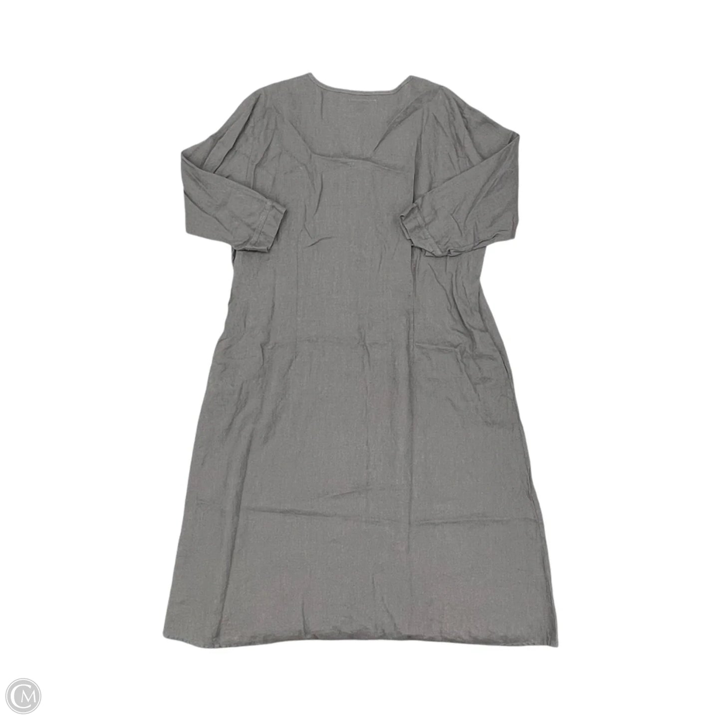 Dress Casual Midi By Flax In Grey, Size: L