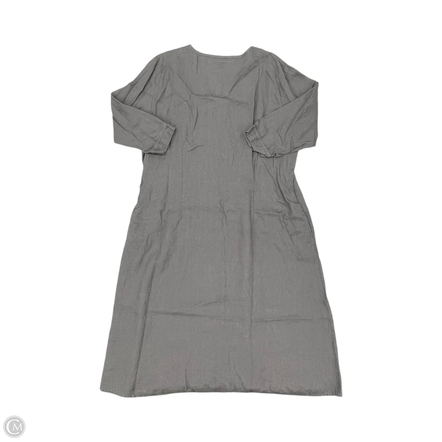 Dress Casual Midi By Flax In Grey, Size: L