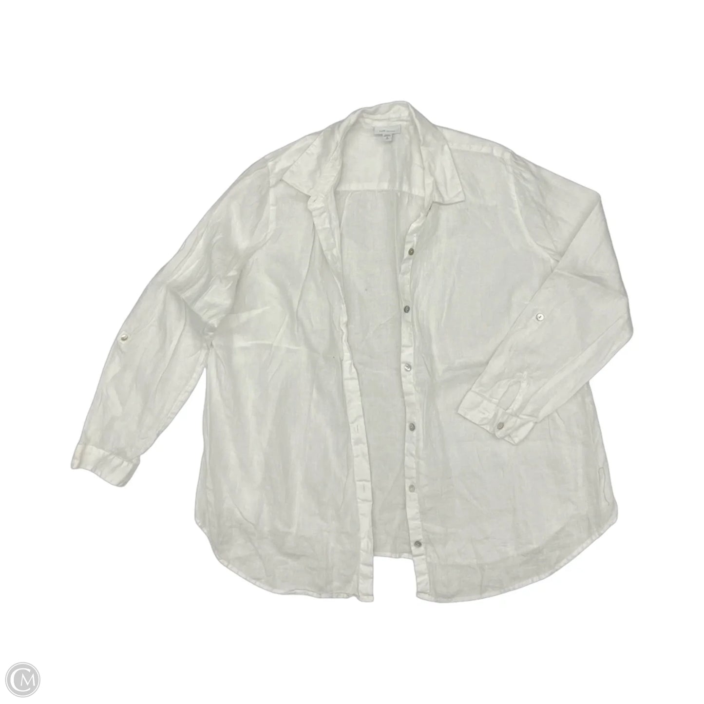 Blouse Long Sleeve By J. Jill In White, Size: Xl