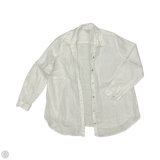 Blouse Long Sleeve By J. Jill In White, Size: Xl