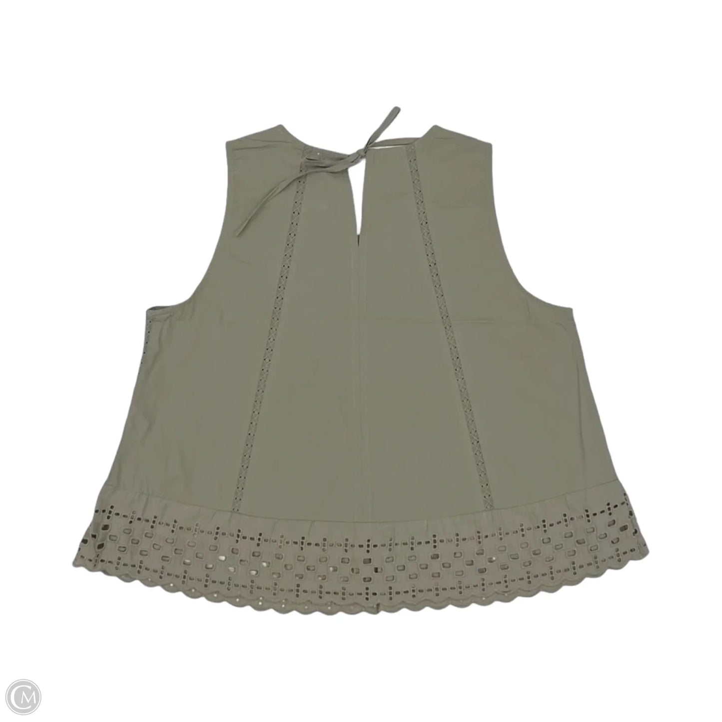 Blouse Sleeveless By Grade & Gather In Green, Size: M