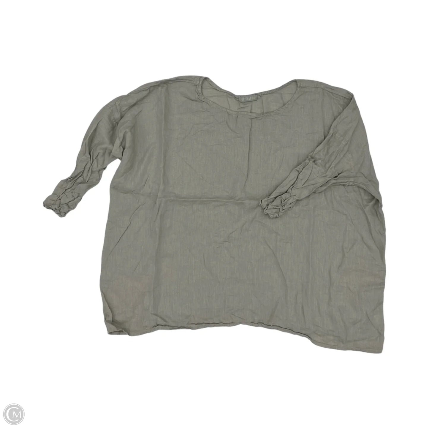Blouse 3/4 Sleeve By Cmb In Green, Size: M
