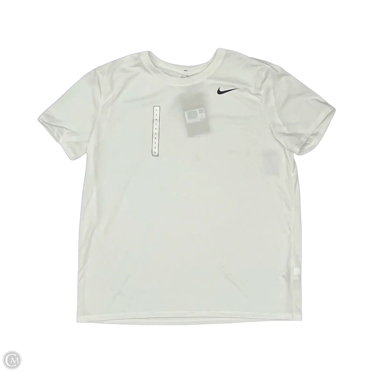 Athletic Top Short Sleeve By Nike Apparel In White, Size: L