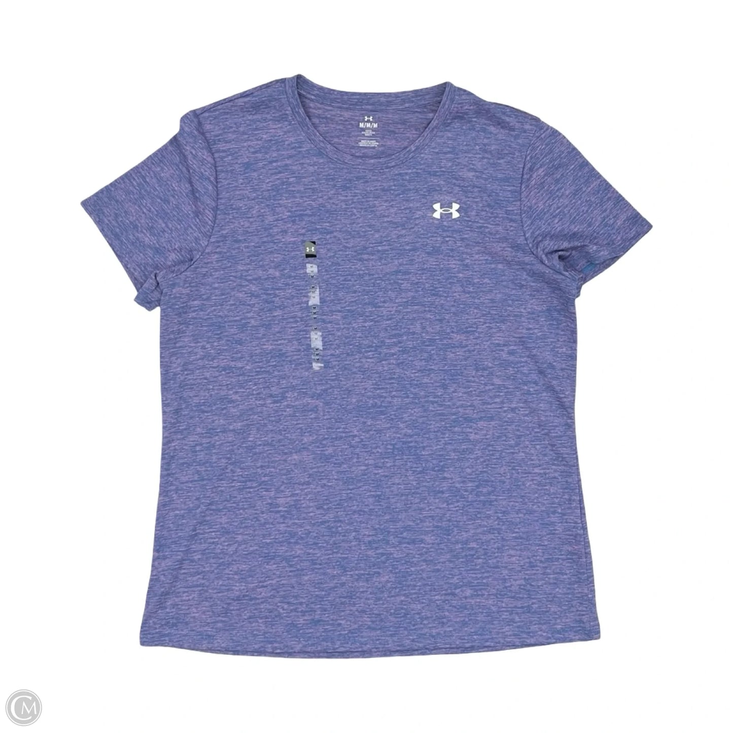 Athletic Top Short Sleeve By Under Armour In Pink & Purple, Size: M