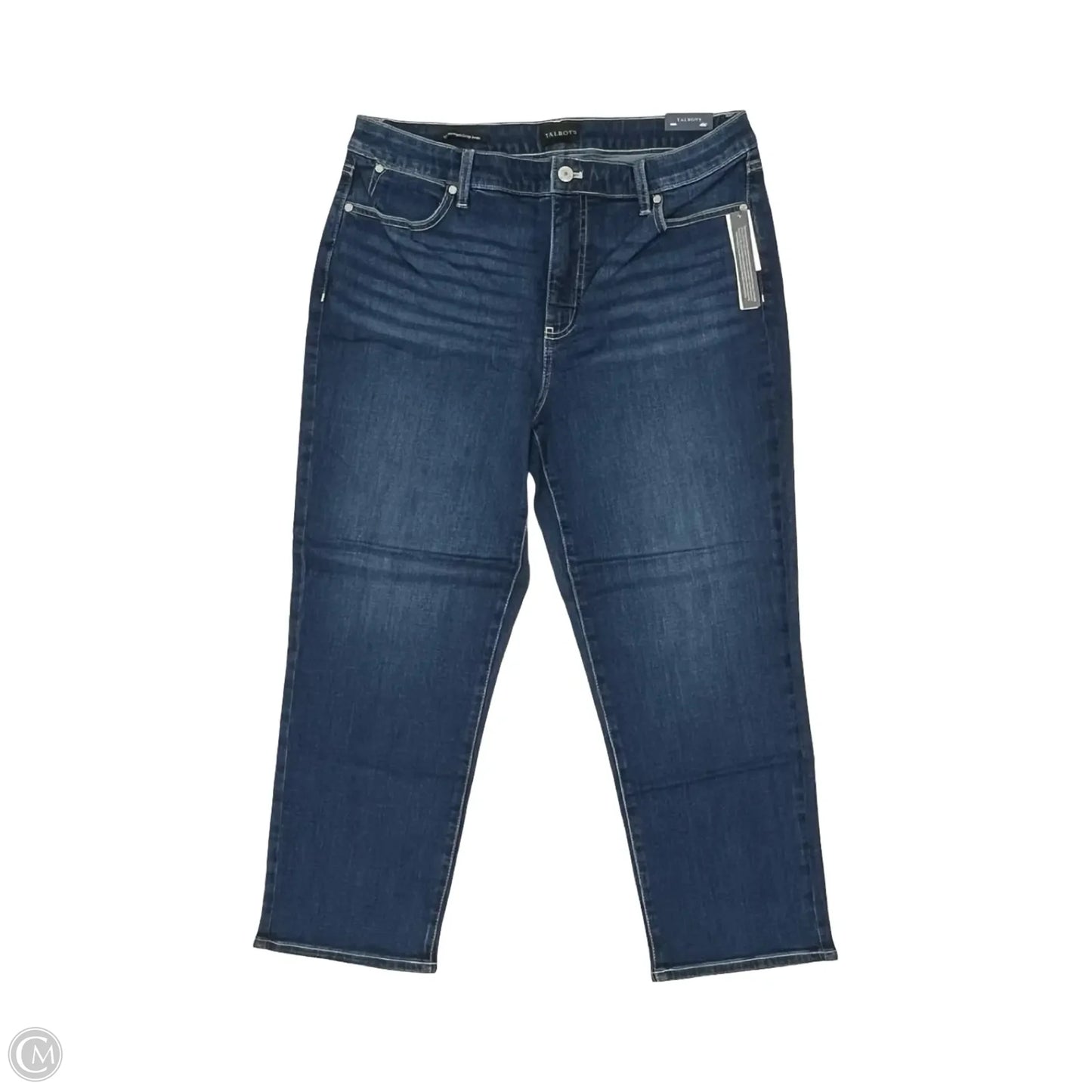 Jeans Cropped By Talbots In Blue Denim, Size: 14