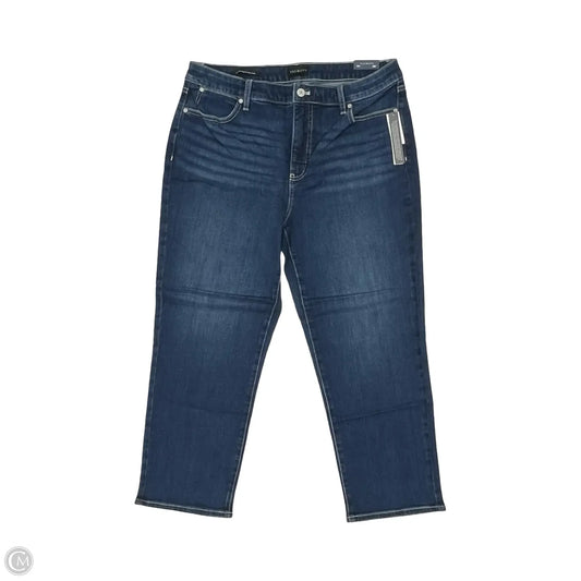 Jeans Cropped By Talbots In Blue Denim, Size: 14