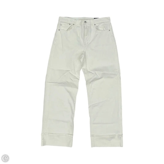 Jeans Wide Leg By American Eagle In White Denim, Size: 12l
