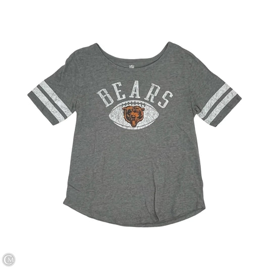 Athletic Top Short Sleeve By Nfl In Grey, Size: M