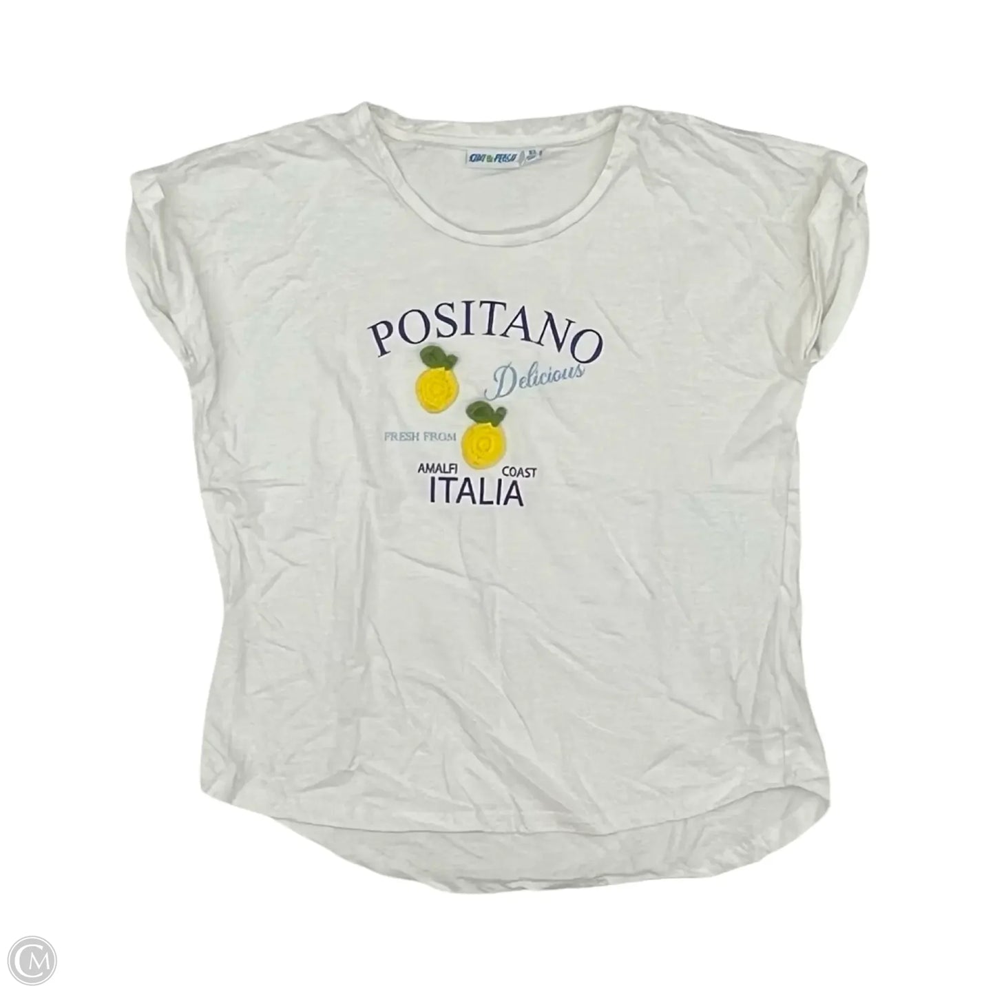 Top Short Sleeve By Clothes Mentor In White, Size: Xl