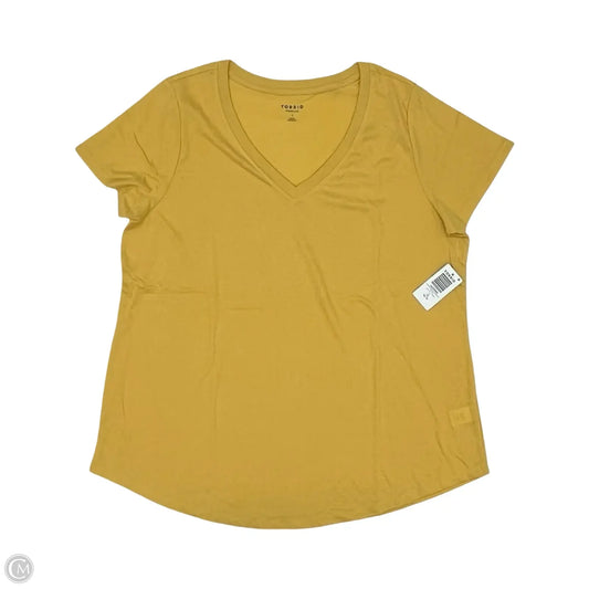 Top Short Sleeve Basic By Torrid In Yellow, Size: 1x