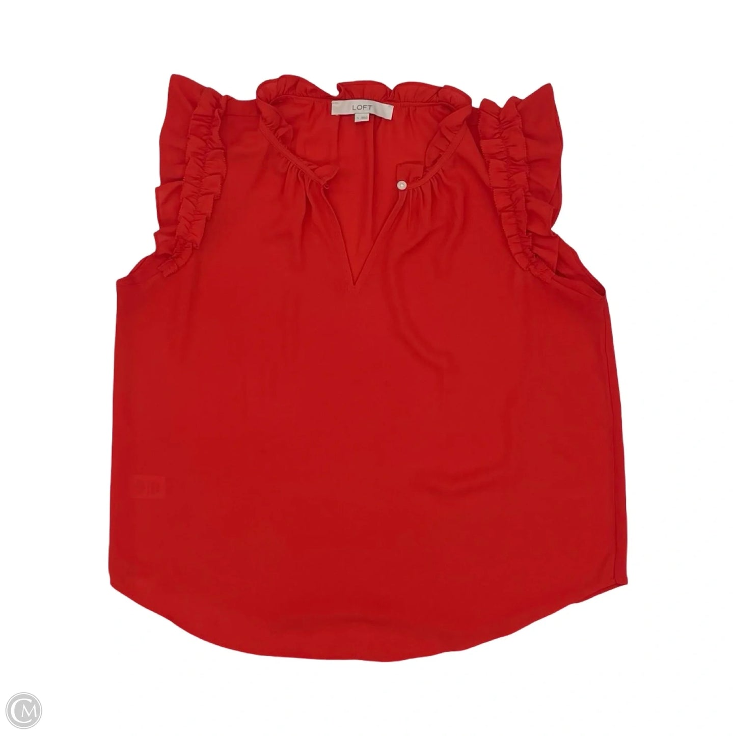 Blouse Sleeveless By Loft In Red, Size: S
