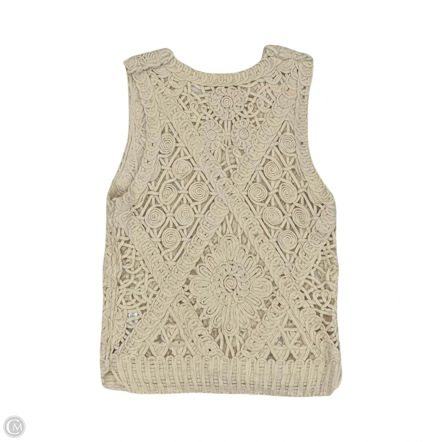 Top Sleeveless By En Creme In Cream, Size: Onesize