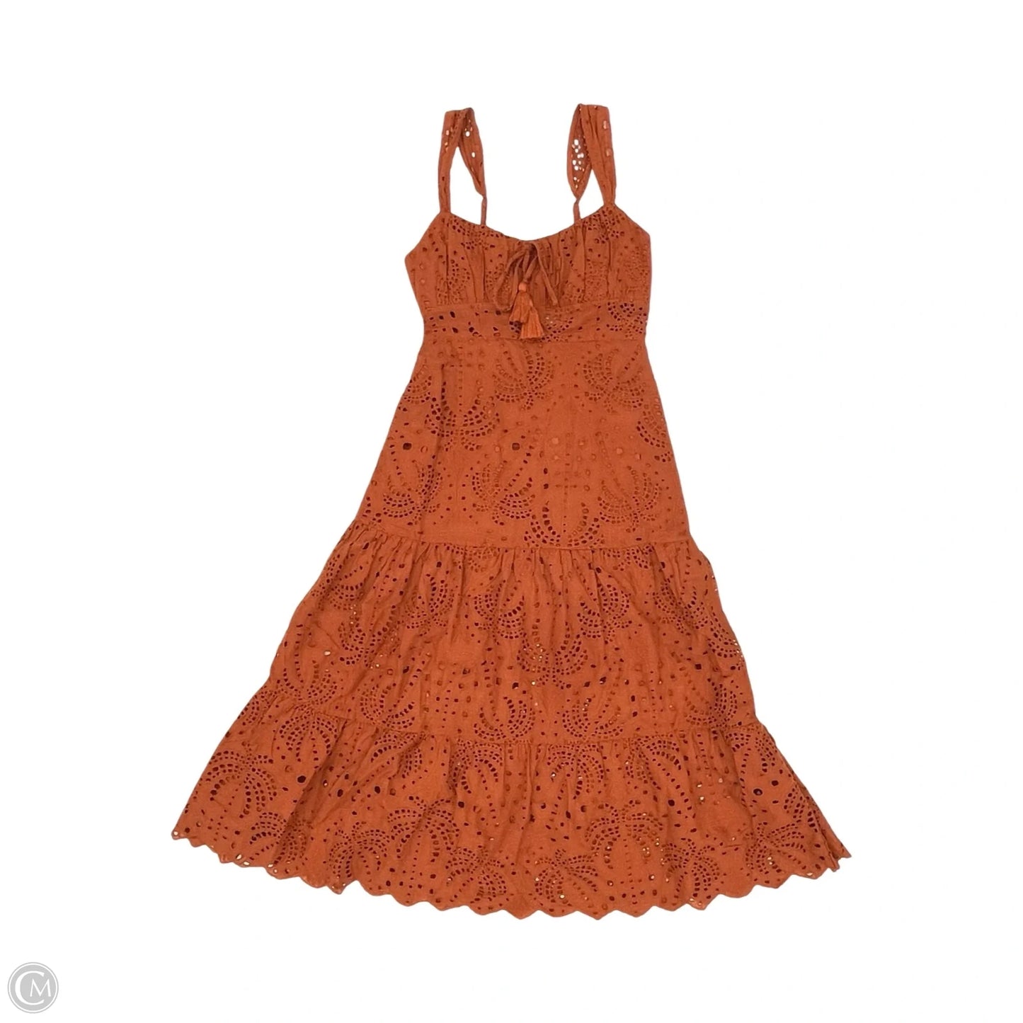 Dress Casual Midi By Clothes Mentor In Orange, Size: S