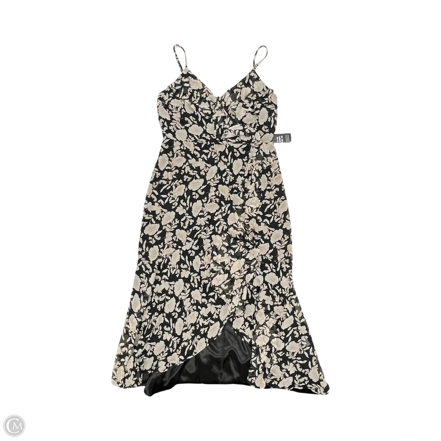 Dress Party Midi By Express In Black & Tan, Size: M
