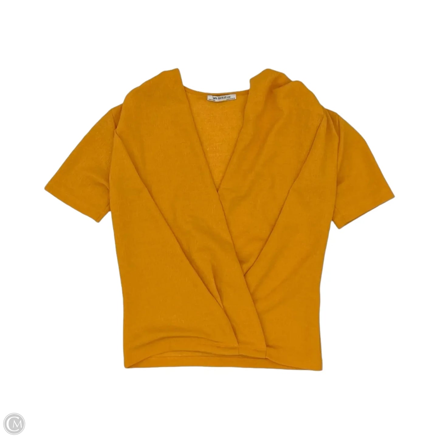 Blouse Short Sleeve By Zara In Orange, Size: S
