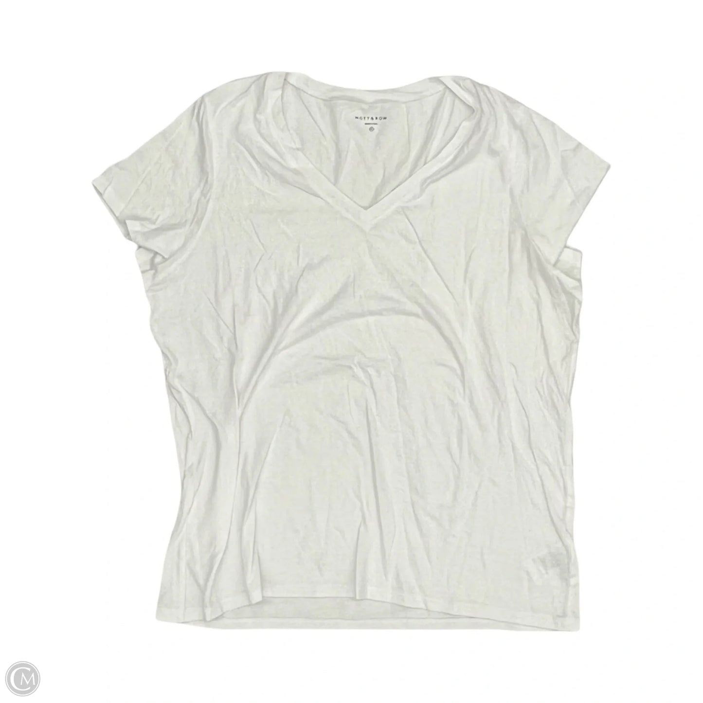 Top Short Sleeve Basic By Clothes Mentor In White, Size: Xl