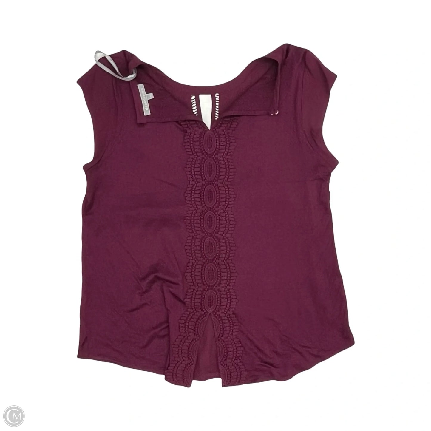 Blouse Short Sleeve By Daniel Rainn In Purple, Size: L