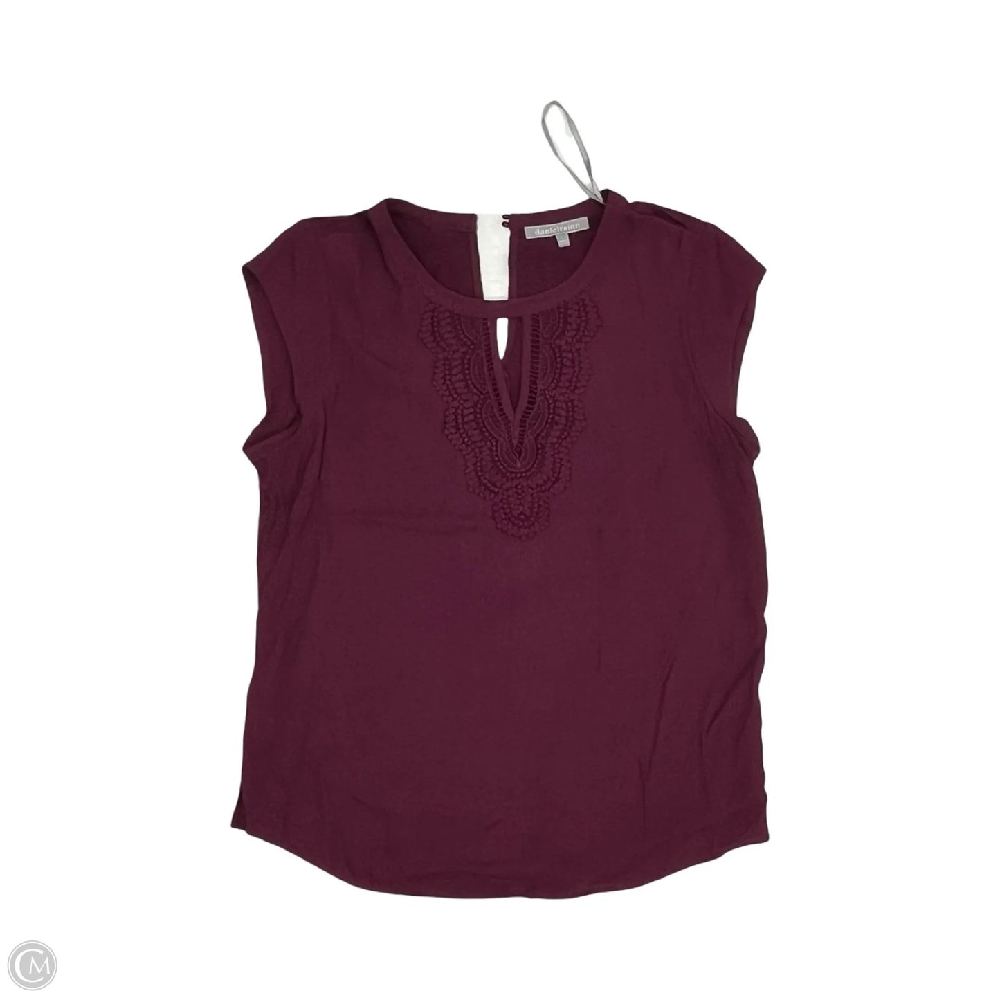 Blouse Short Sleeve By Daniel Rainn In Purple, Size: L