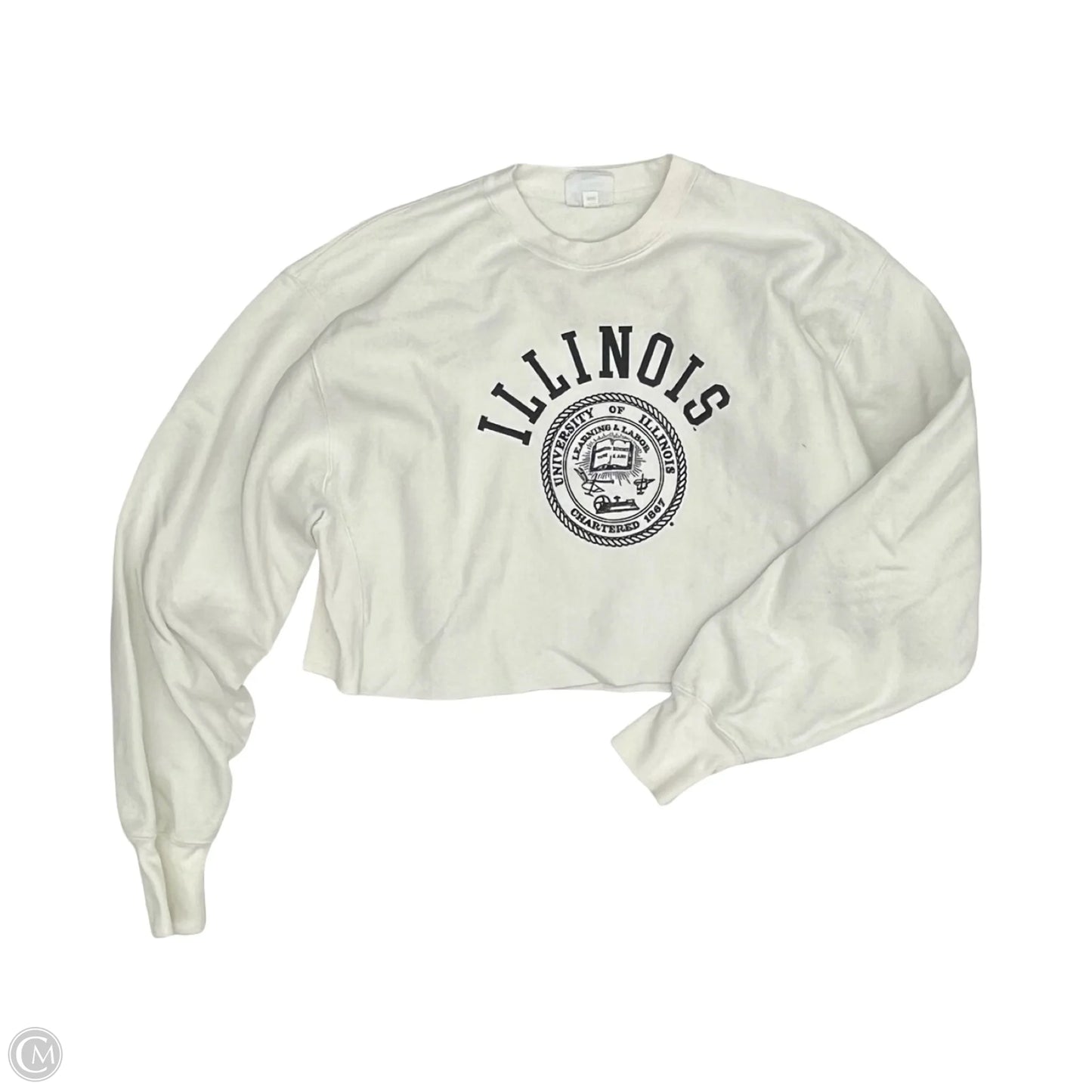 Athletic Sweatshirt Crewneck By Champion In White, Size: Xl
