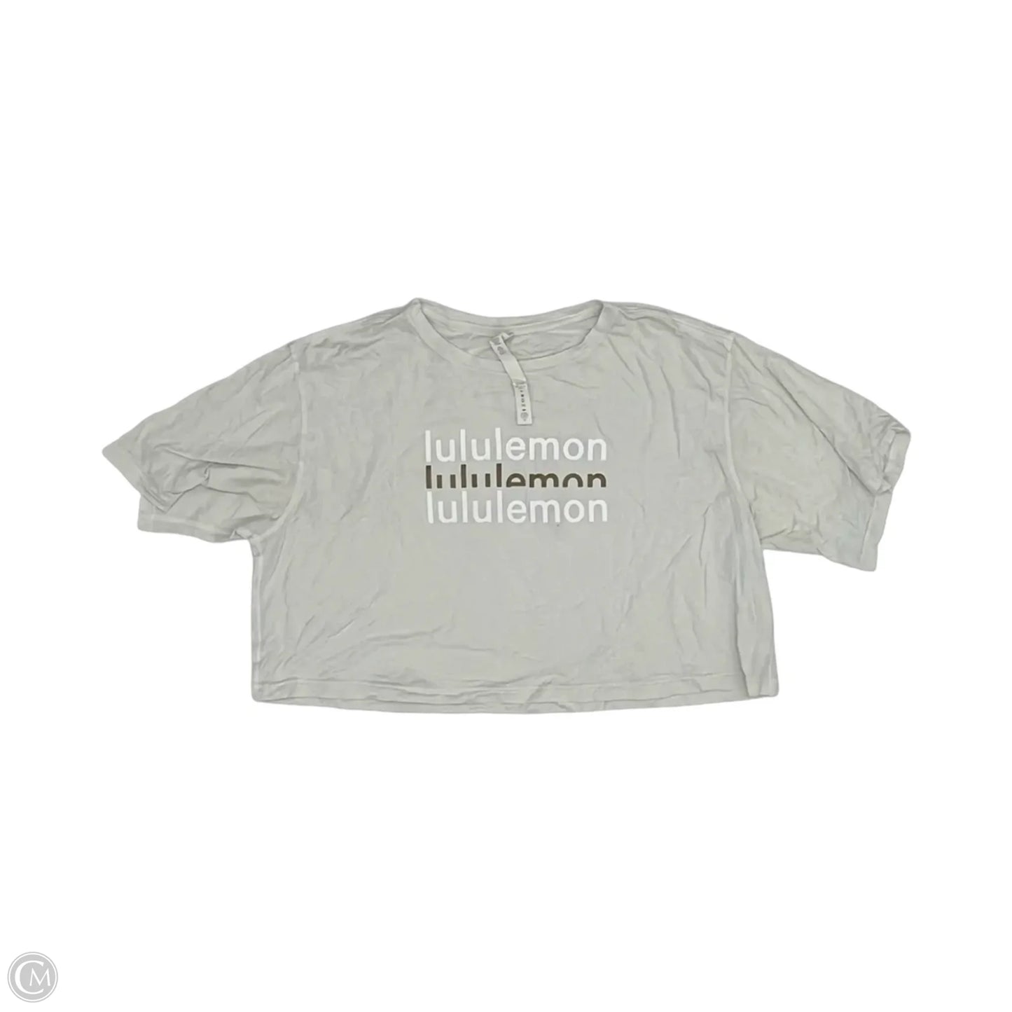 Athletic Top Short Sleeve By Lululemon In White, Size: M