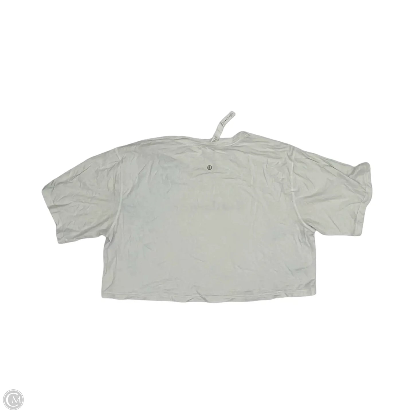 Athletic Top Short Sleeve By Lululemon In White, Size: M