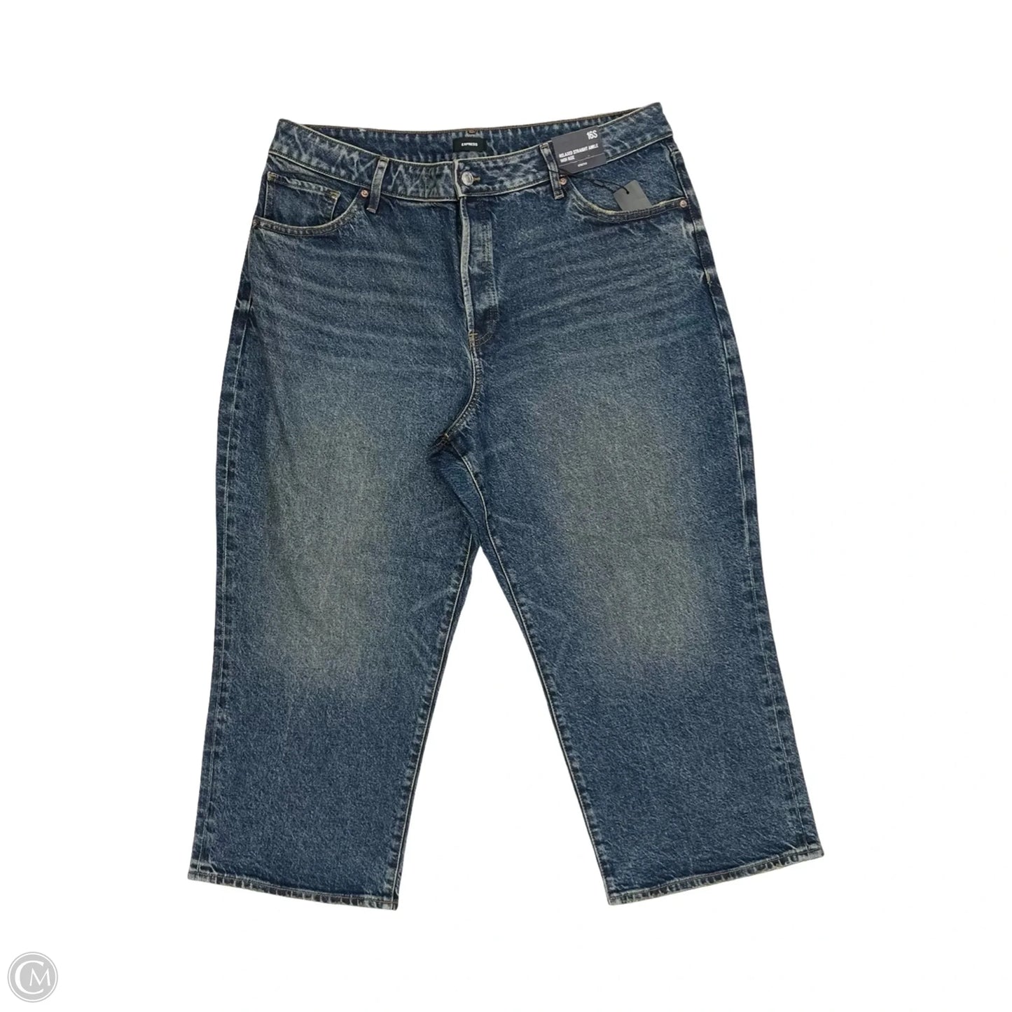 Jeans Boyfriend By Express In Blue Denim, Size: 16