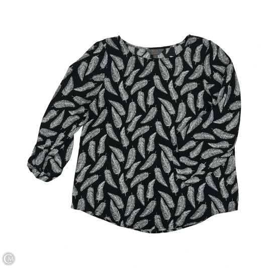 Blouse 3/4 Sleeve By 41 Hawthorn In Black & White, Size: S