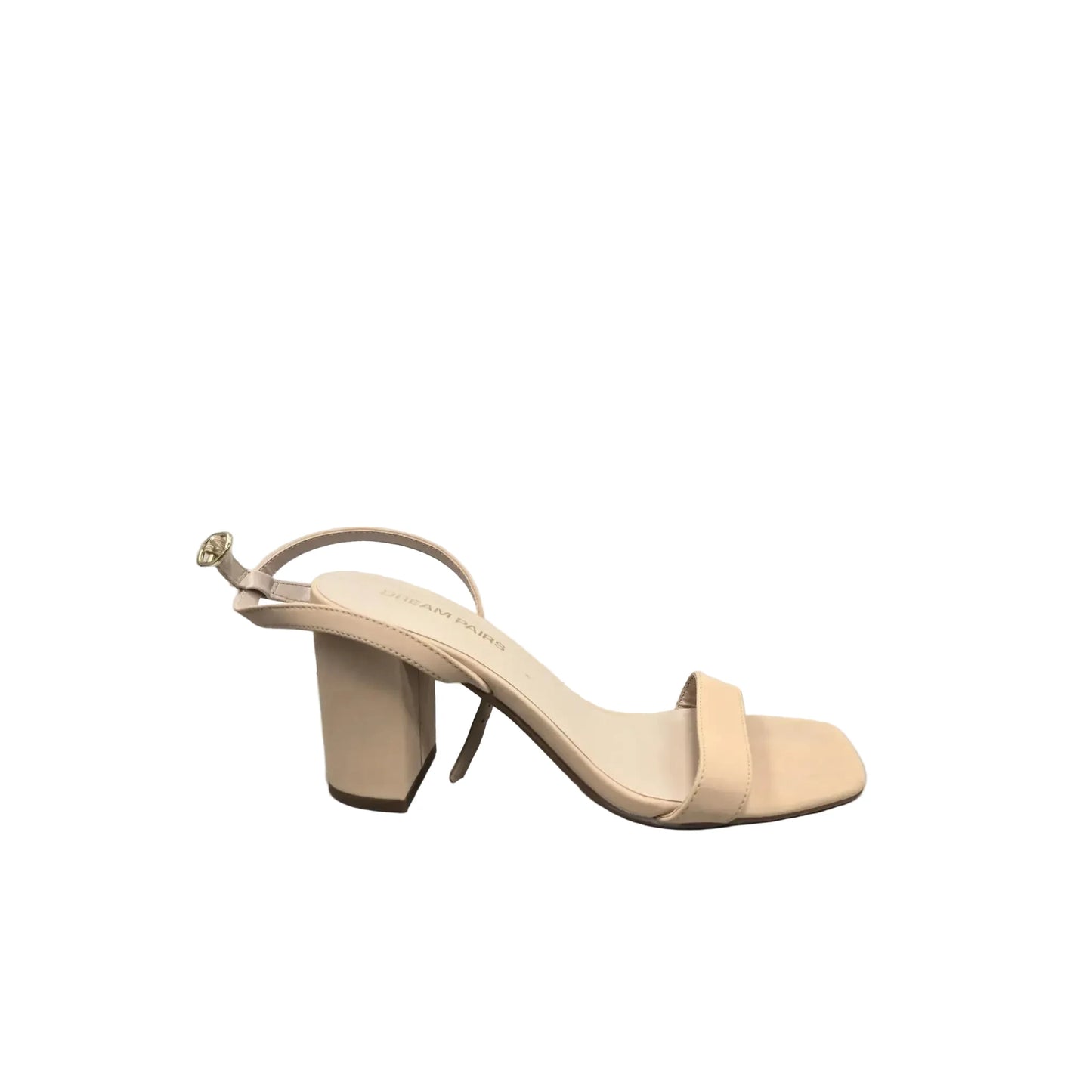 Sandals Heels Block By Dream Pairs In Cream, Size: 9