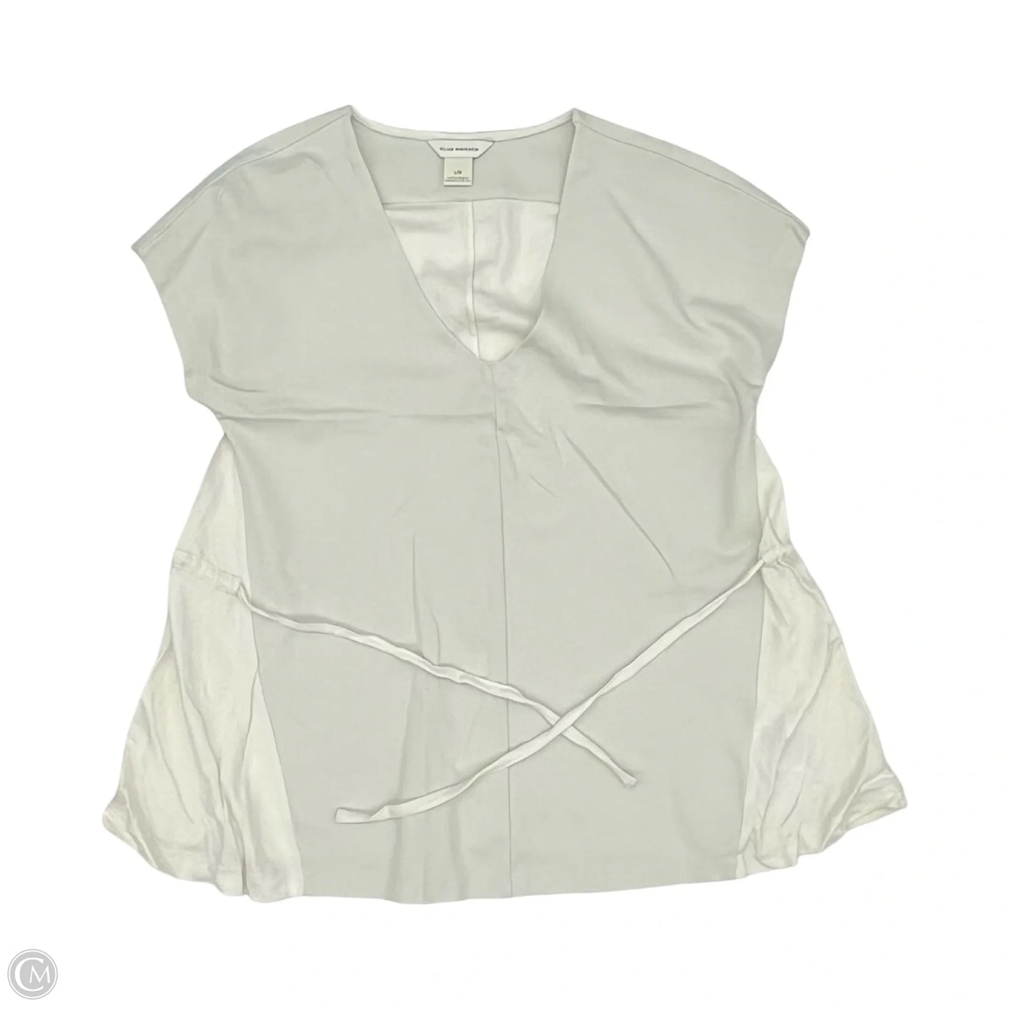 Blouse Short Sleeve By Club Monaco In White, Size: L