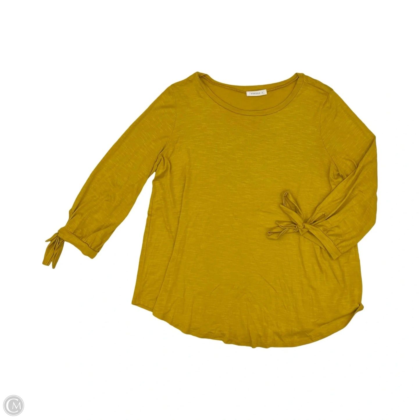Top 3/4 Sleeve By Reborn J In Yellow, Size: L
