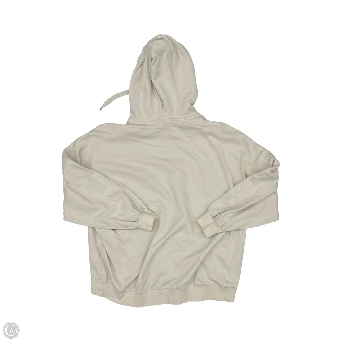 Sweatshirt Hoodie By H&m In Cream, Size: M