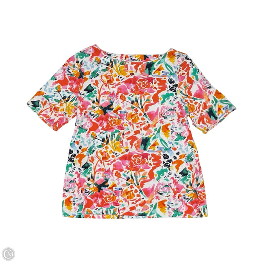 Top Short Sleeve By Chicos In Multi-colored, Size: L
