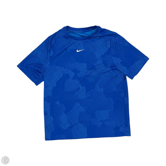 Athletic Top Short Sleeve By Nike Apparel In Blue, Size: L