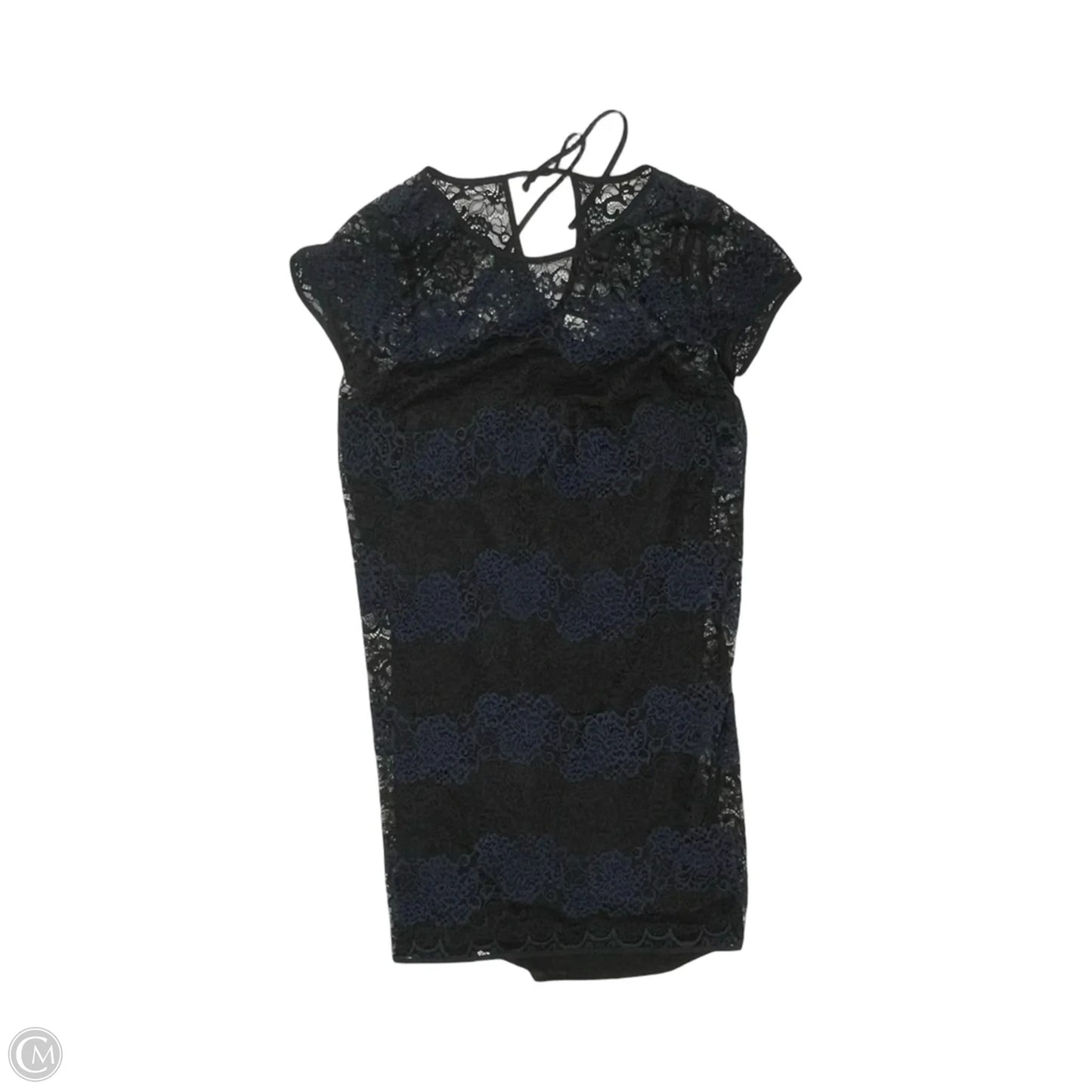 Dress Party Short By Loft In Black & Blue, Size: 12
