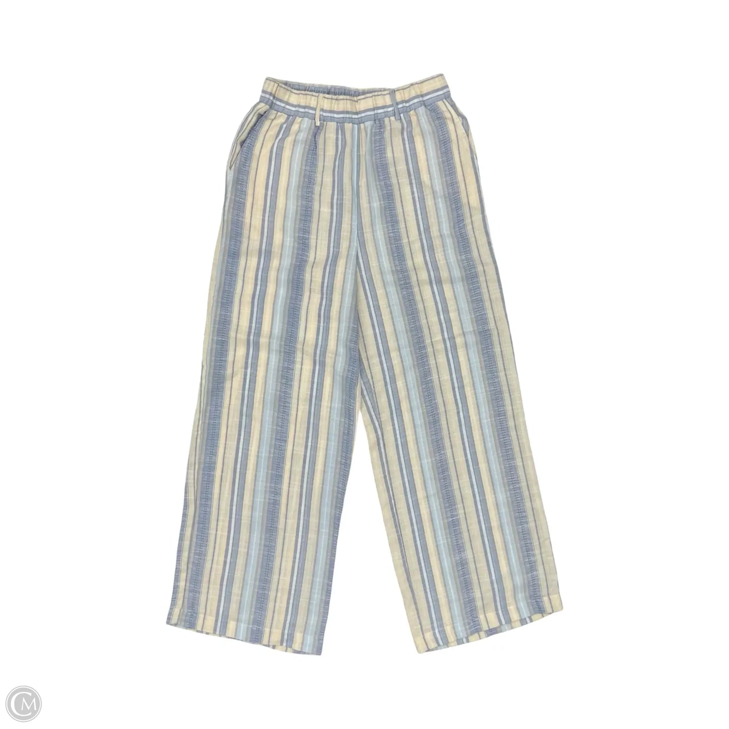 Pants Wide Leg By 89th And Madison In Blue & Cream, Size: M