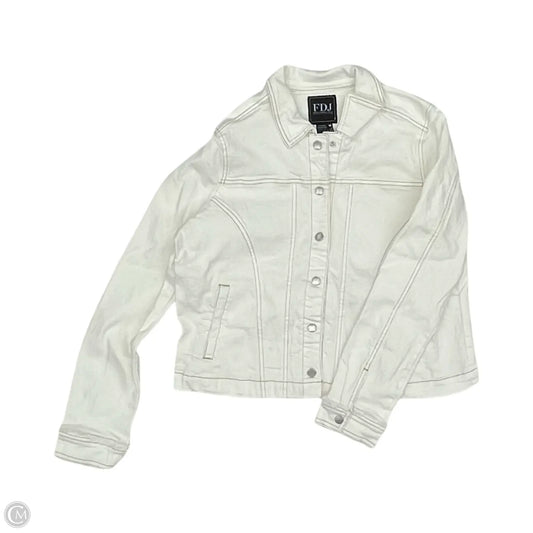 Jacket Denim By French Dressing In White Denim, Size: L