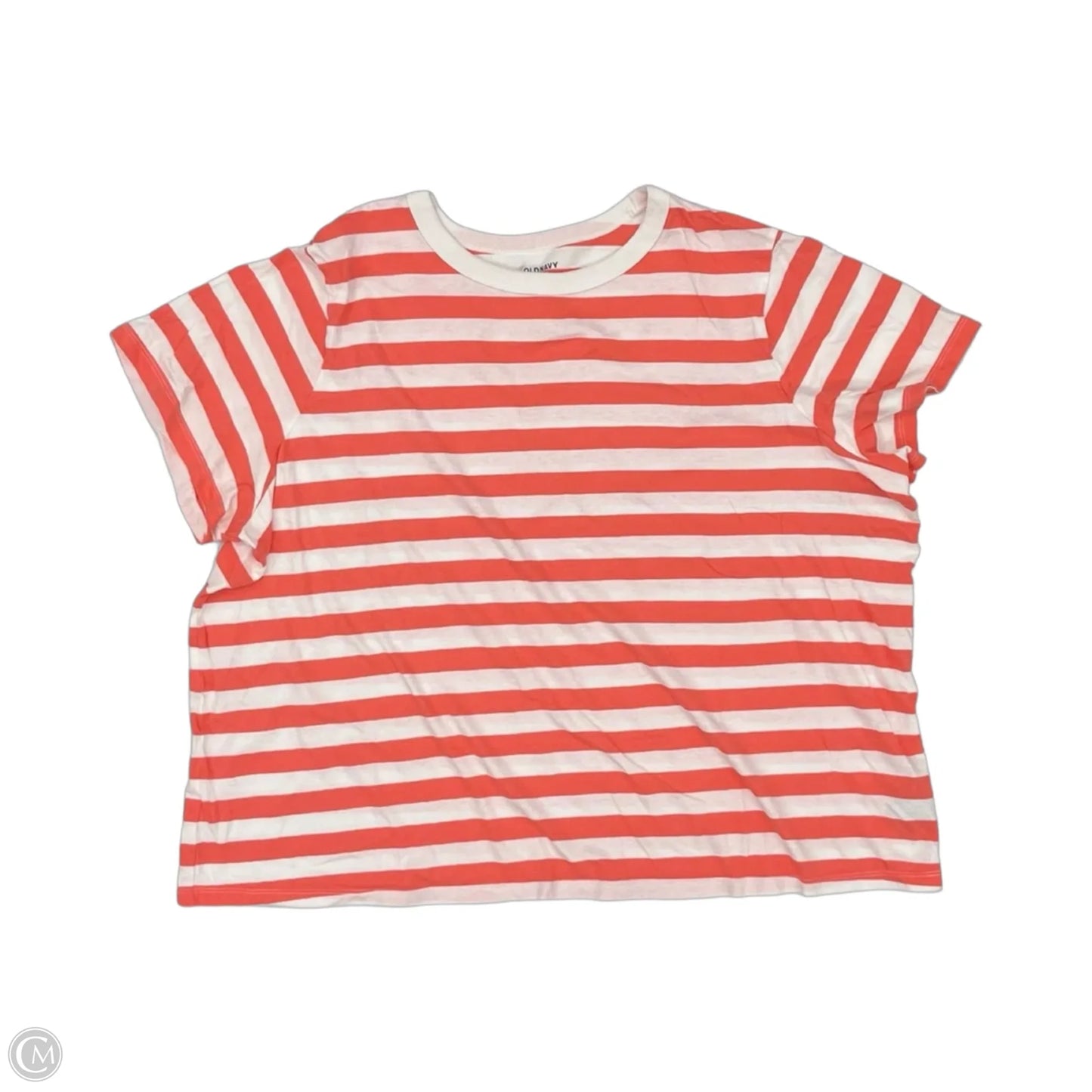 Top Short Sleeve By Old Navy In Striped Pattern, Size: Xxl
