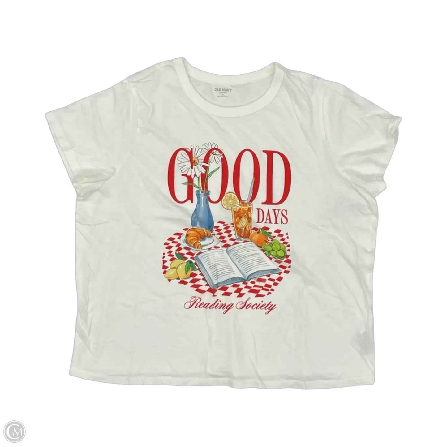 Top Short Sleeve By Old Navy In White, Size: Xl