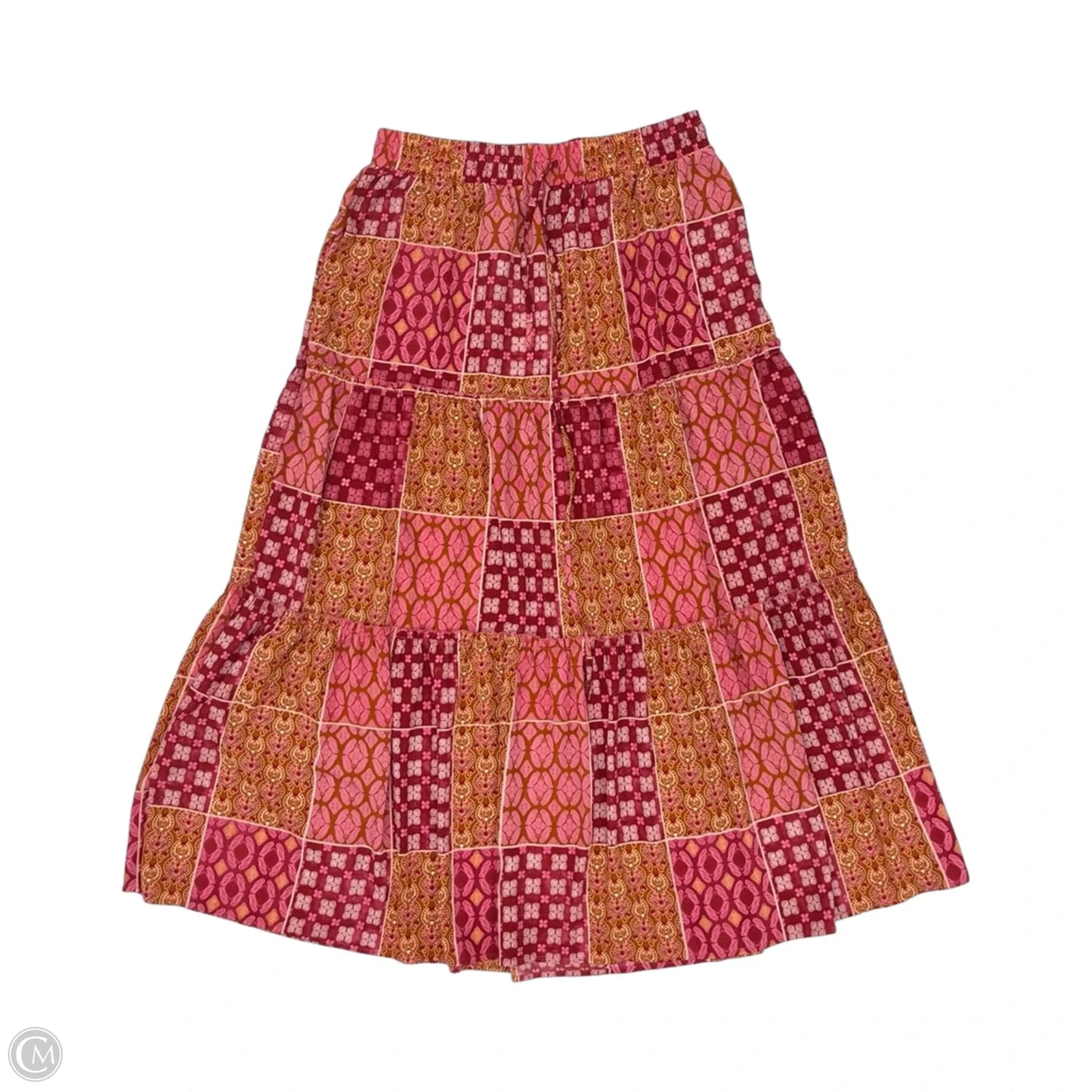 Skirt Maxi By Cme In Orange & Pink, Size: 2x