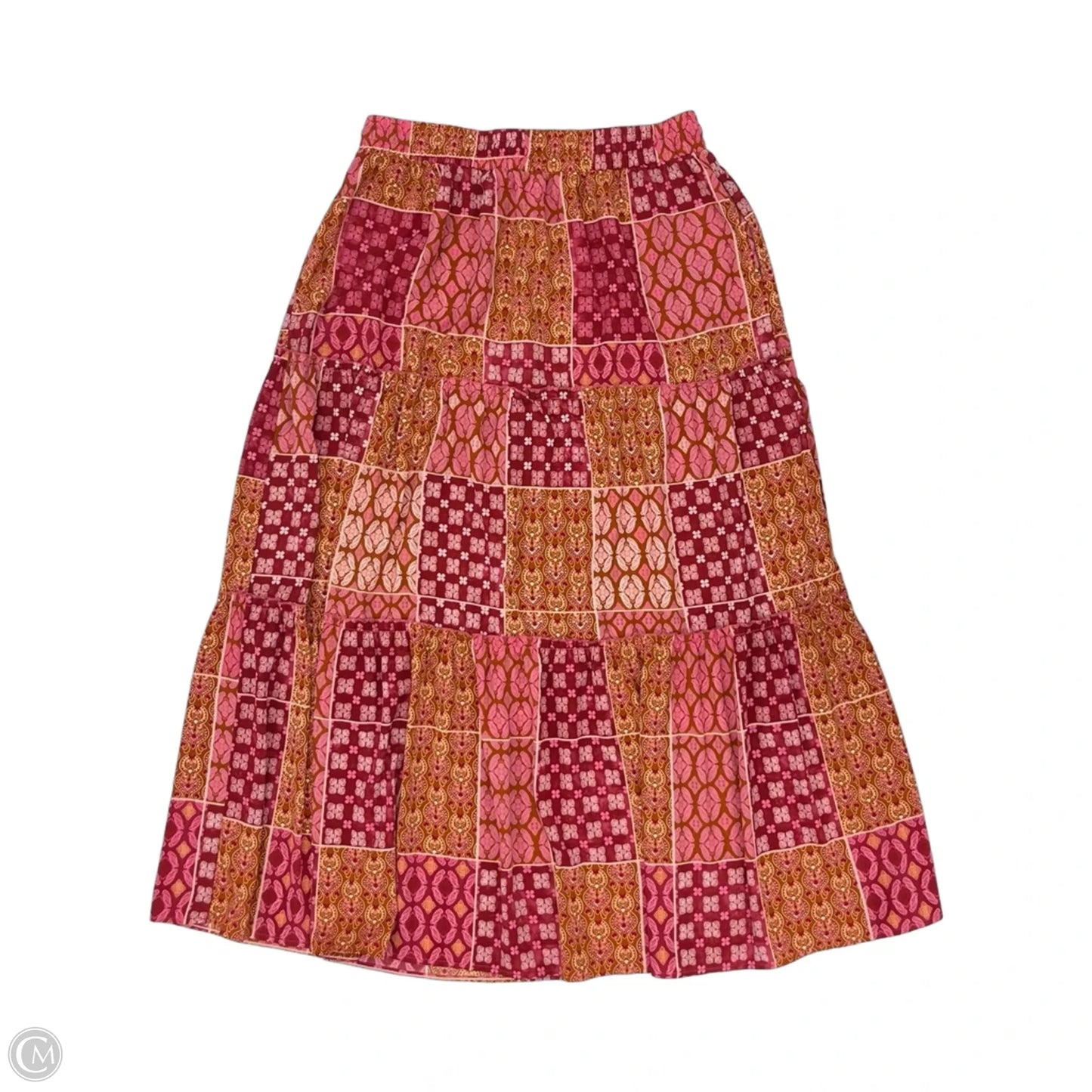 Skirt Maxi By Cme In Orange & Pink, Size: 2x