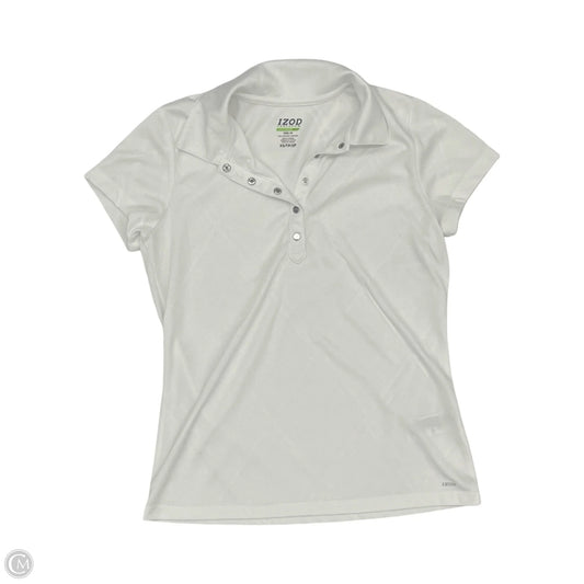 Athletic Top Short Sleeve By Izod In White, Size: Xs