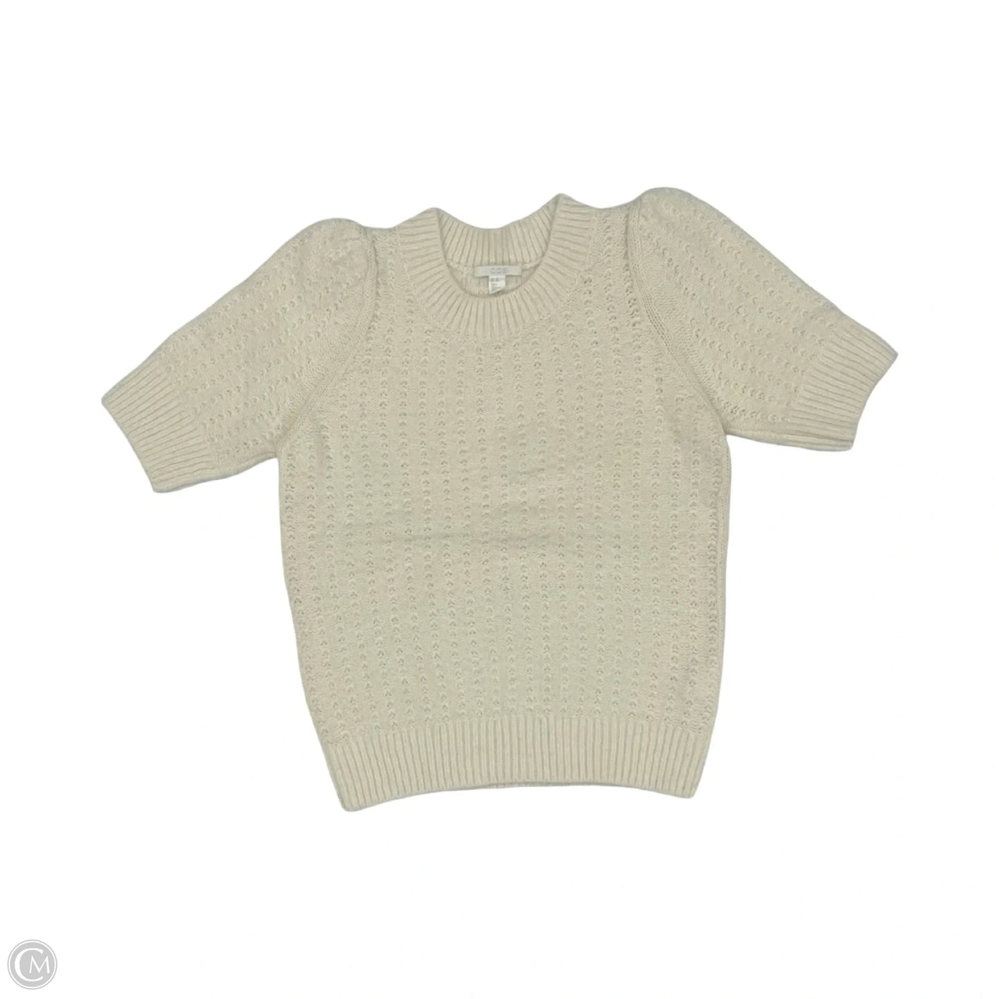 Sweater Short Sleeve By Cos In Cream, Size: Xs