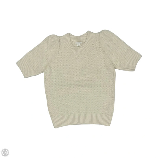 Sweater Short Sleeve By Cos In Cream, Size: Xs