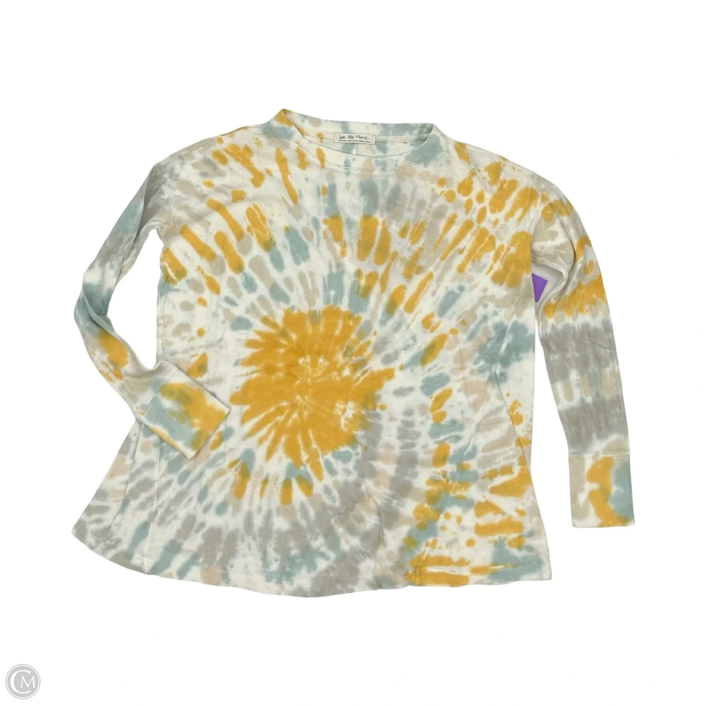 Top Long Sleeve By We The Free In Tie Dye Print, Size: Xs