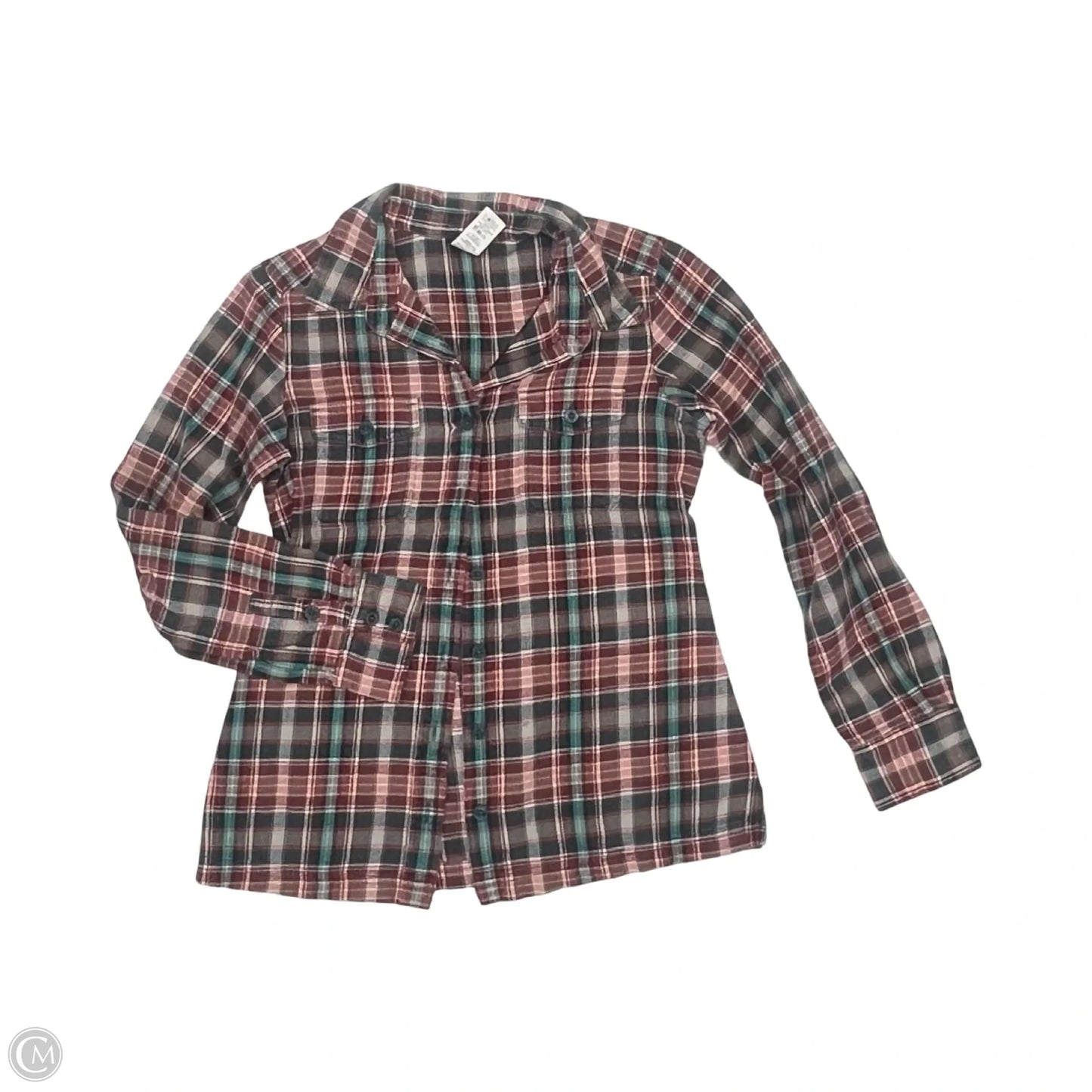 Top Long Sleeve By Patagonia In Green & Red, Size: Xs