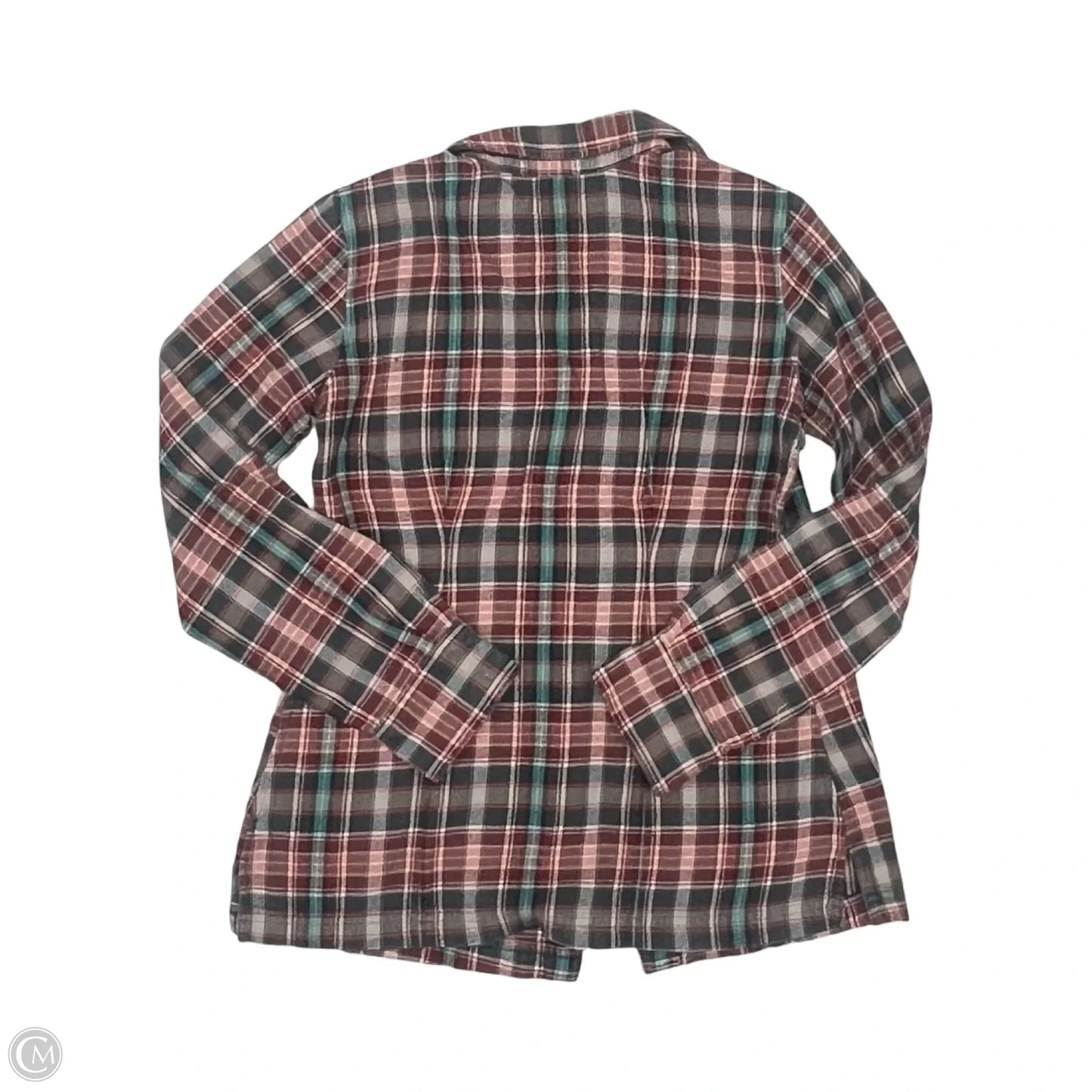 Top Long Sleeve By Patagonia In Green & Red, Size: Xs