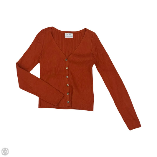 Sweater Cardigan By Old Navy In Orange, Size: Xs