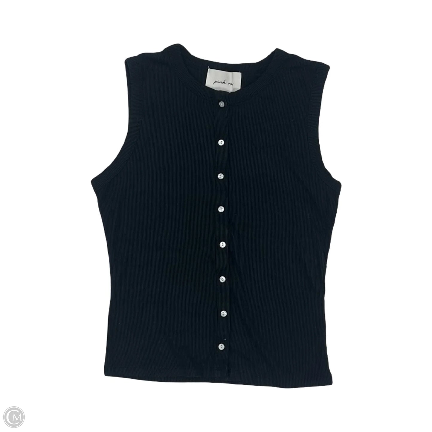 Top Sleeveless By Pink Rose In Black, Size: S