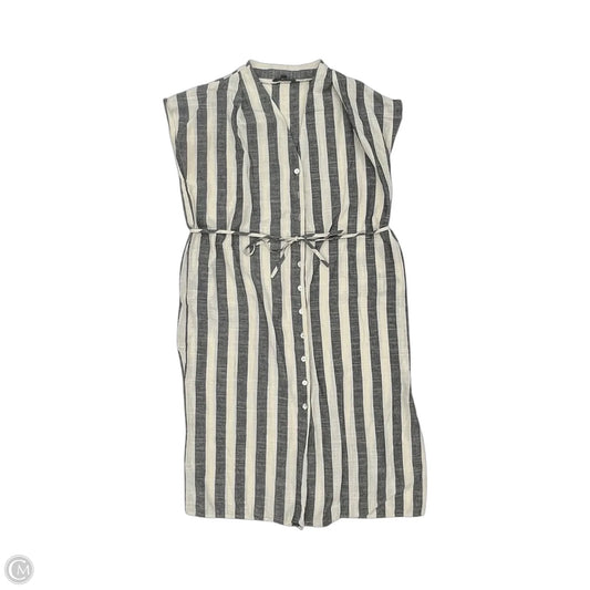 Dress Casual Midi By Grade & Gather In Cream & Grey, Size: S